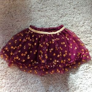 18m Metallic Floral Tulle Skirt